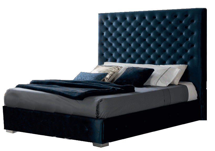 Leonor Blue Bed W/Storage Queen - i29059 - Lara Furniture