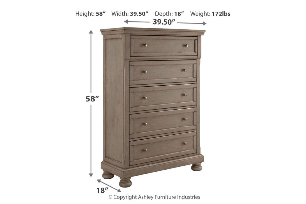 Lettner Light Gray Chest of Drawers - B733-46 - Lara Furniture