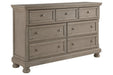 Lettner Light Gray Dresser - B733-31 - Lara Furniture