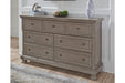 Lettner Light Gray Dresser - B733-31 - Lara Furniture