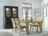 Light Brown Galliden Dining Table and 4 Chairs - PKG018637