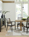 Light Brown Galliden Dining Table and 6 Chairs with Storage - PKG017106