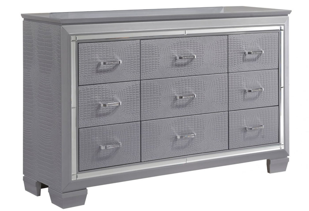 Lillian Silver Dresser - B7100-1 - Lara Furniture