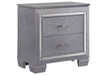 Lillian Silver LED Nightstand - B7100-2 - Lara Furniture