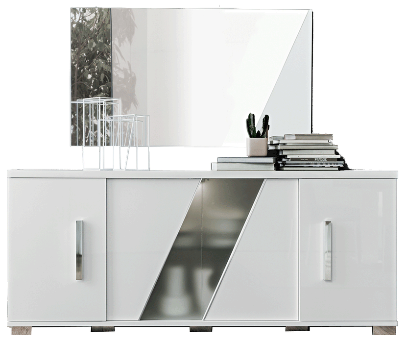 Lisa 4 Door Buffet W/Mirror Set - Lara Furniture