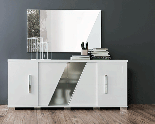 Lisa 4 Door Buffet W/Mirror Set - Lara Furniture