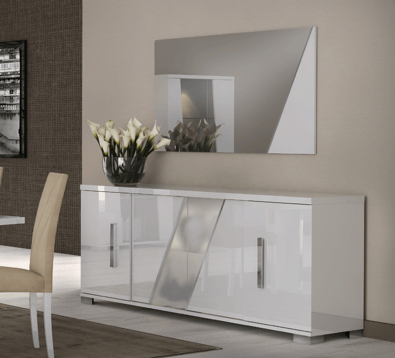 Lisa 4 Door Buffet W/Mirror Set - Lara Furniture