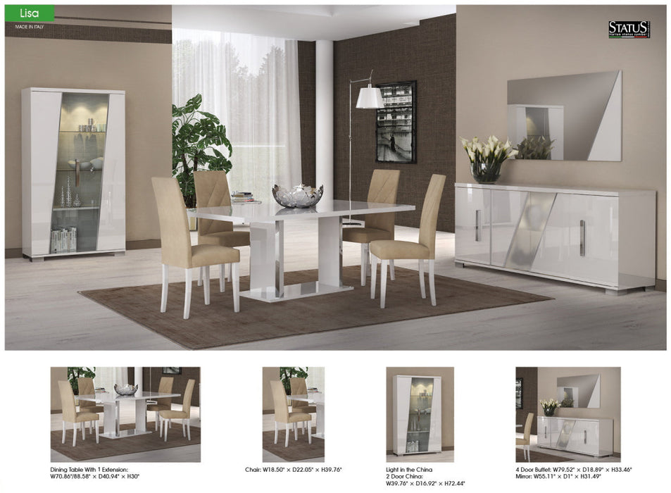 Lisa Dining Room, Italy Set - Lara Furniture