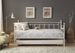 Lorena White Metal Daybed with Trundle - 4965W-NT - Lara Furniture