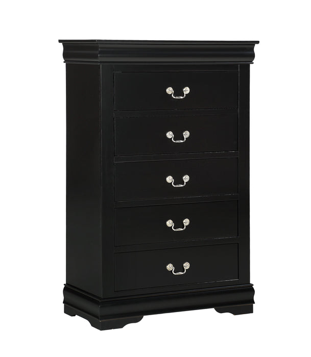 Louis Philip Black Chest - B3950-4 - Lara Furniture