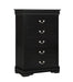 Louis Philip Black Chest - B3950-4 - Lara Furniture