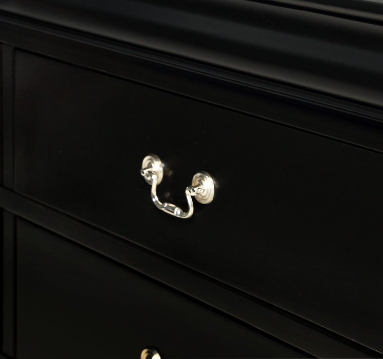 Louis Philip Black Chest - B3950-4 - Lara Furniture