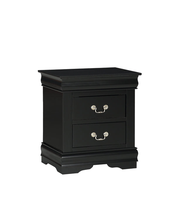 Louis Philip Black Nightstand - B3950-2 - Lara Furniture