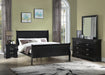  Louis Philip Black Sleigh Bedroom Set - Lara Furniture