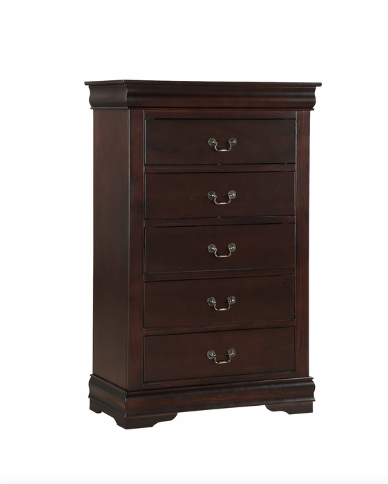 Louis Philip Cherry Chest - B3850-4 - Lara Furniture