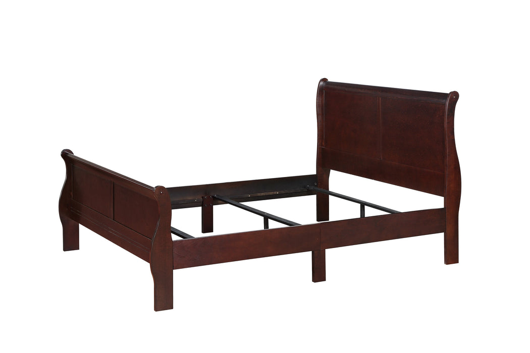 Louis Philip Cherry King Sleigh Bed - Lara Furniture