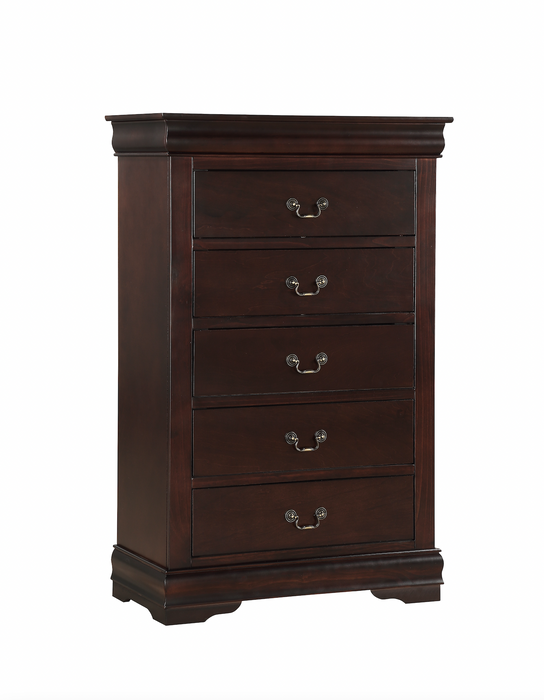  Louis Philip Cherry Sleigh Bedroom Set - Lara Furniture