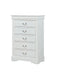 Louis Philip White Chest - B3650-4 - Lara Furniture