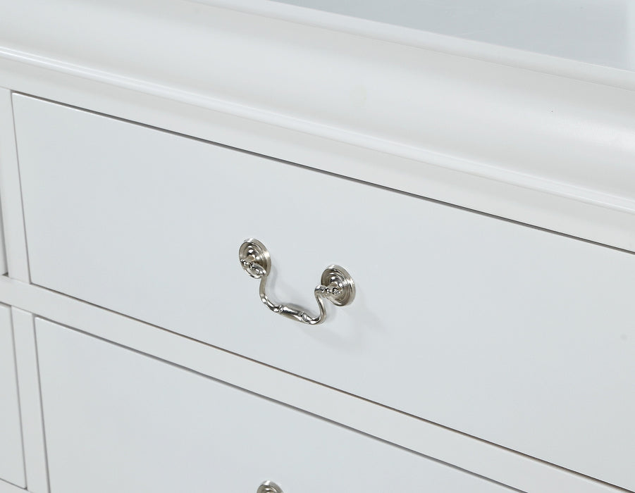 Louis Philip White Chest - B3650-4 - Lara Furniture