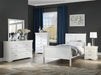 Louis Philip White Youth Sleigh Bedroom Set - Lara Furniture