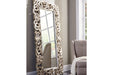 Lucia Antique Silver Finish Floor Mirror - A8010123 - Lara Furniture