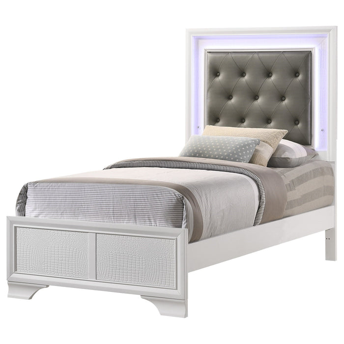 Lyssa Frost LED Panel Youth Bedroom Set - Lara Furniture