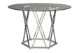 Madanere Chrome Finish Dining Table - D275-15 - Lara Furniture