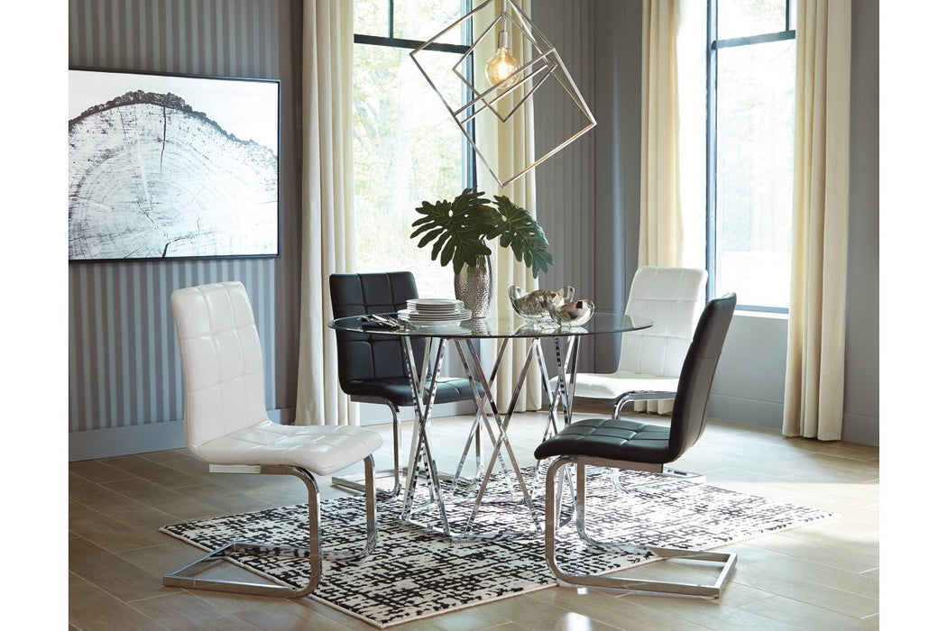 Madanere Chrome Finish Dining Table - D275-15 - Lara Furniture