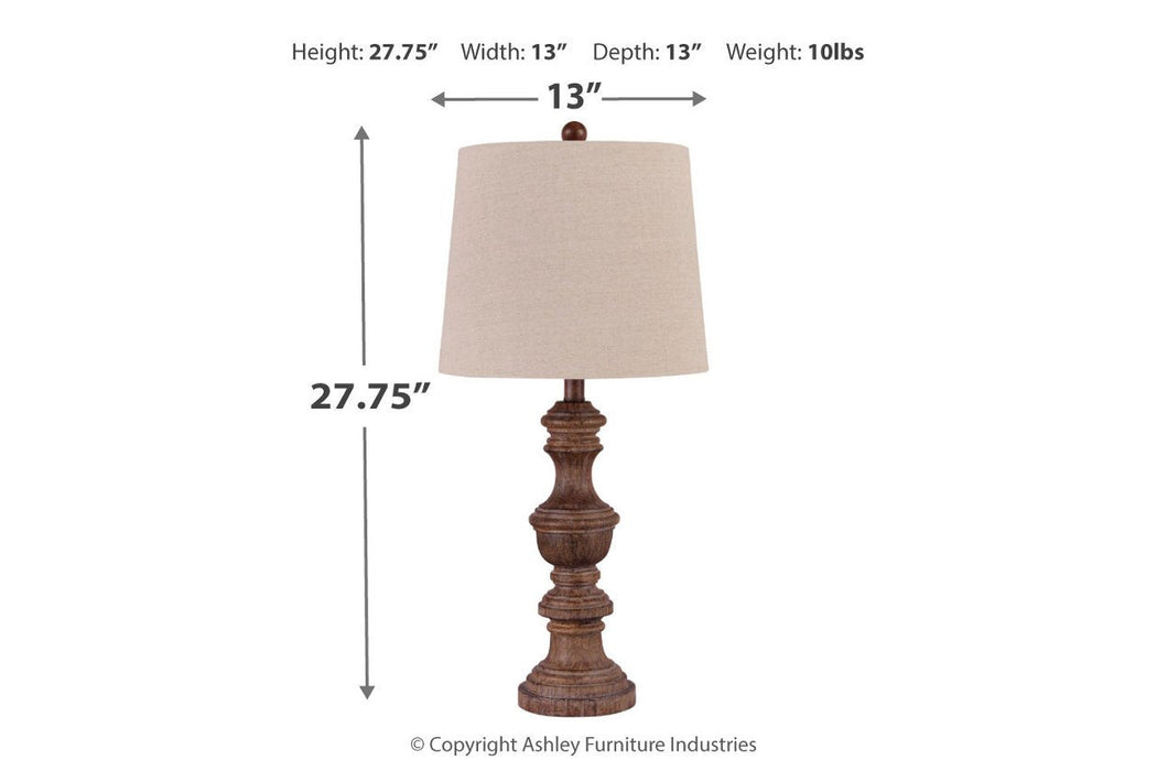 Magaly Brown Table Lamp (Set of 2) - L276024 - Lara Furniture