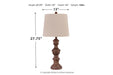 Magaly Brown Table Lamp (Set of 2) - L276024 - Lara Furniture