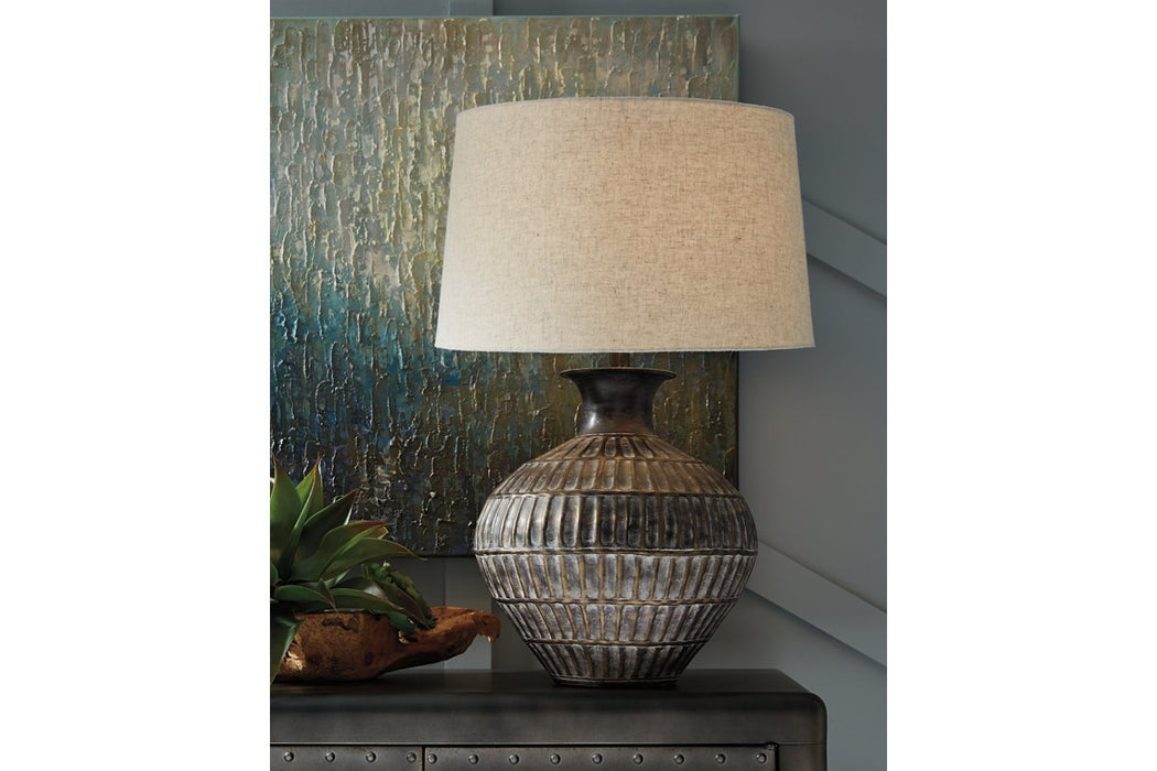 Magan Antique Bronze Finish Table Lamp - L207354 - Lara Furniture