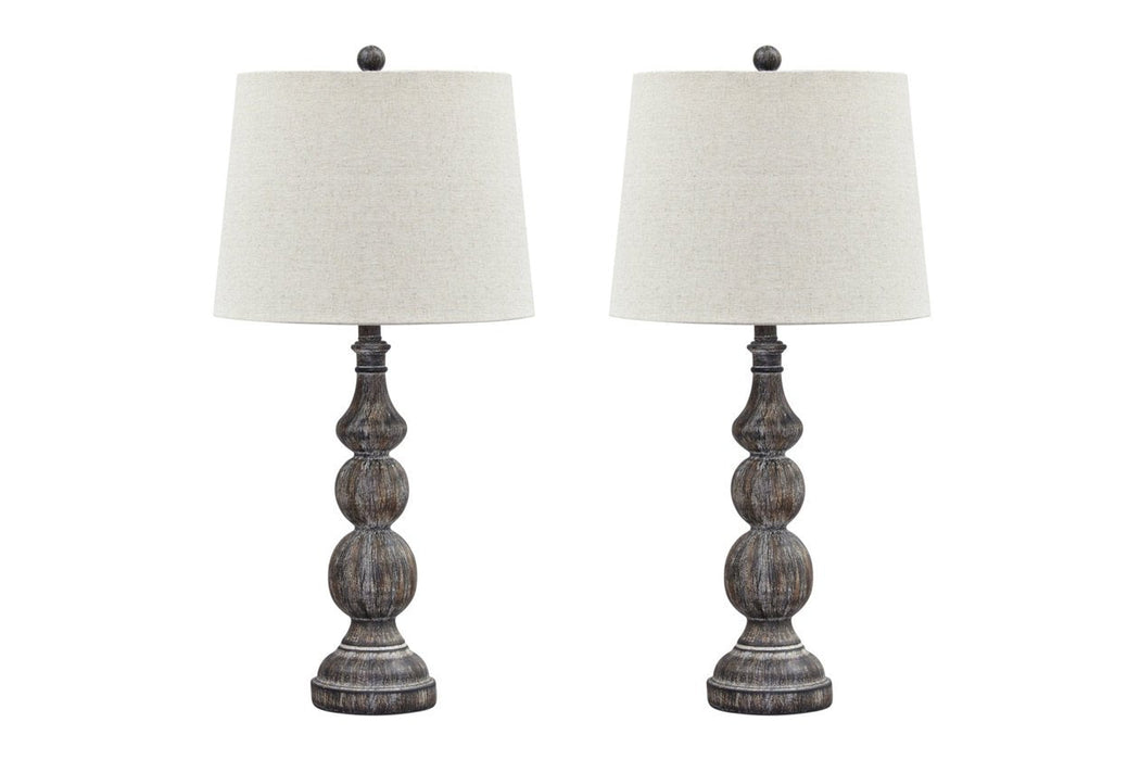 Mair Antique Black Table Lamp (Set of 2) - L276014 - Lara Furniture