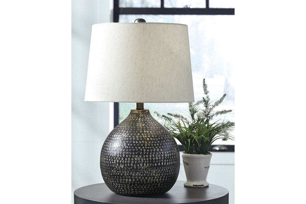 Maire Black/Gold Finish Table Lamp - L207294 - Lara Furniture