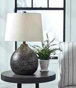 Maire Black/Gold Finish Table Lamp - L207294 - Lara Furniture