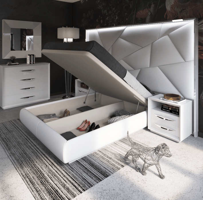 Majesty Bedroom W/Light And Carmen Cases Set - Lara Furniture