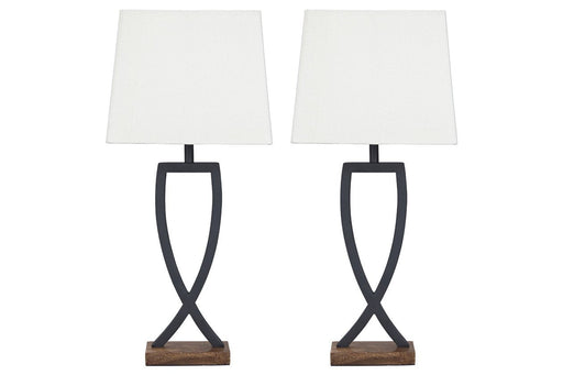 Makara Black/Brown Table Lamp (Set of 2) - L204174 - Lara Furniture