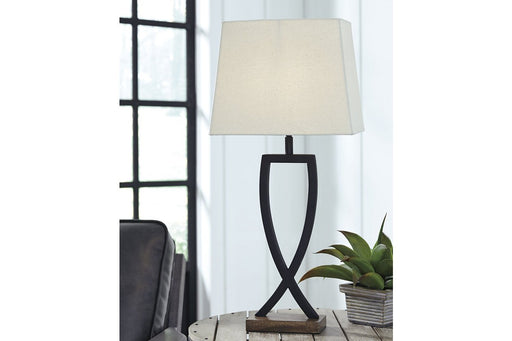 Makara Black/Brown Table Lamp (Set of 2) - L204174 - Lara Furniture