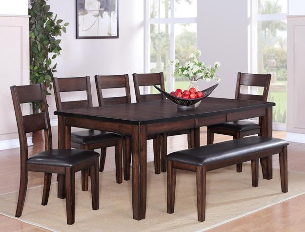 Maldives Dark Brown Extendable Dining Set - Lara Furniture