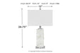 Malise White Table Lamp - L429014 - Lara Furniture