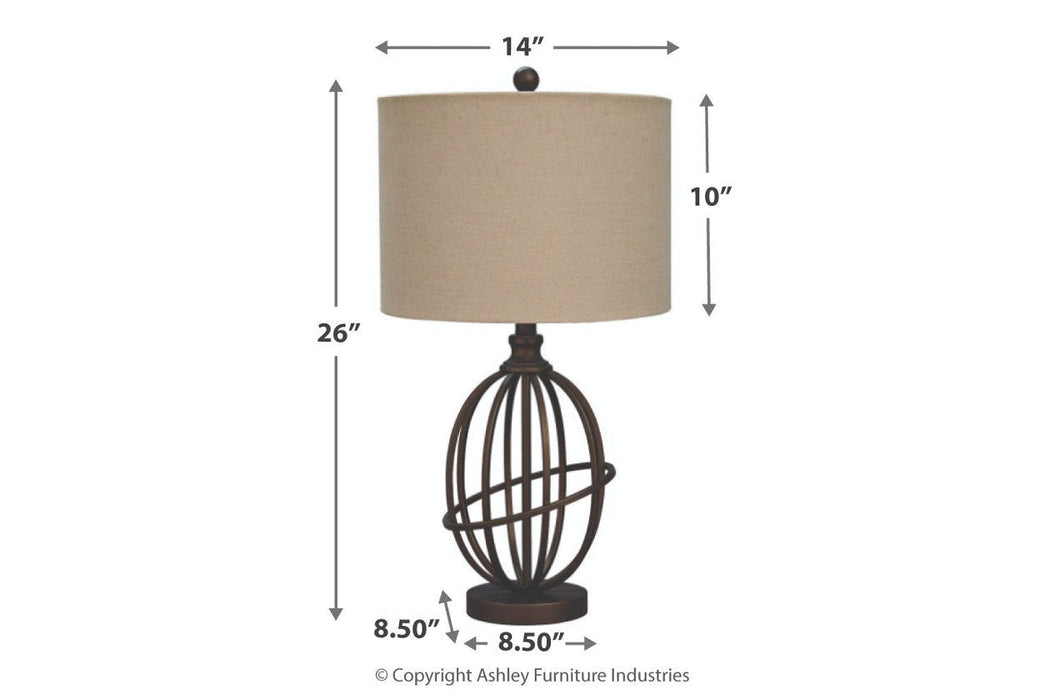 Manasa Dark Brown Table Lamp - L204164 - Lara Furniture