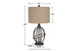 Manasa Dark Brown Table Lamp - L204164 - Lara Furniture