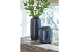 Marenda Navy Blue Vase (Set of 2) - A2000130 - Lara Furniture