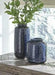 Marenda Navy Blue Vase (Set of 2) - A2000130 - Lara Furniture