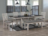 Maribelle Chalk-Gray Extendable Dining Room Set - Lara Furniture