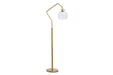 Marilee Antique Brass Finish Floor Lamp - L207151 - Lara Furniture