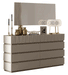 Marina Dresser/Mirror Taupe Set - Lara Furniture