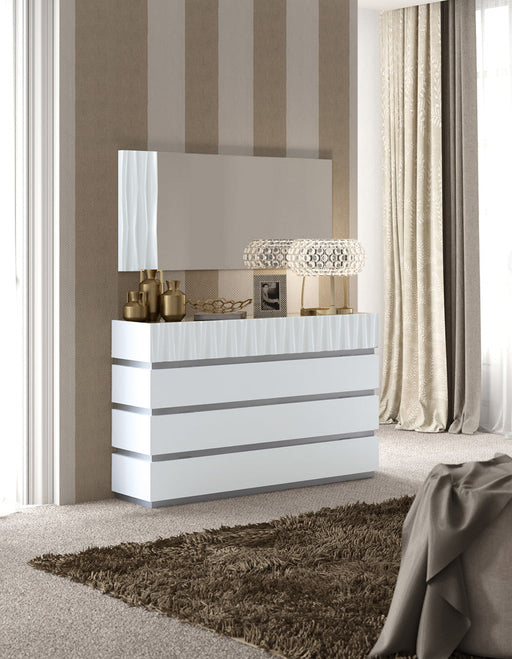 Marina Dresser/ Mirror White Set - Lara Furniture