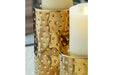 Marisa Gold Finish Candle Holder (Set of 2) - A2000461 - Lara Furniture