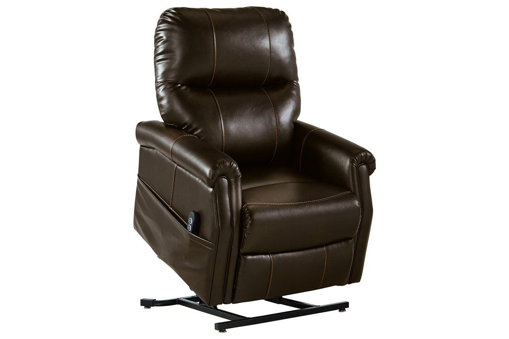 Markridge Chocolate Power Lift Recliner - 3500312 - Lara Furniture