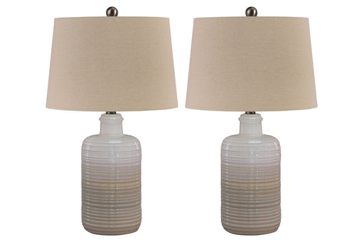 Marnina Taupe Table Lamp (Set of 2) - L121854 - Lara Furniture